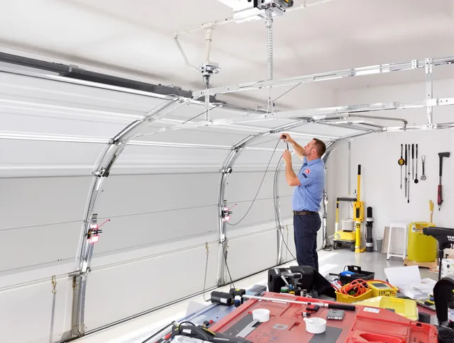 Garage door cable repair service by Newark Garage Door Repair in Newark