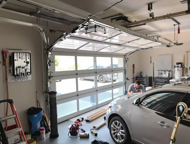Garage door noise reduction service by Newark Garage Door Repair in Newark